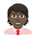 🧑🏿‍💼 office worker: dark skin tone display on JoyPixels